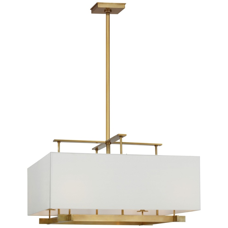 LED Pendant from the Jase Collection in Antique Brass Finish by Visual Comfort Signature