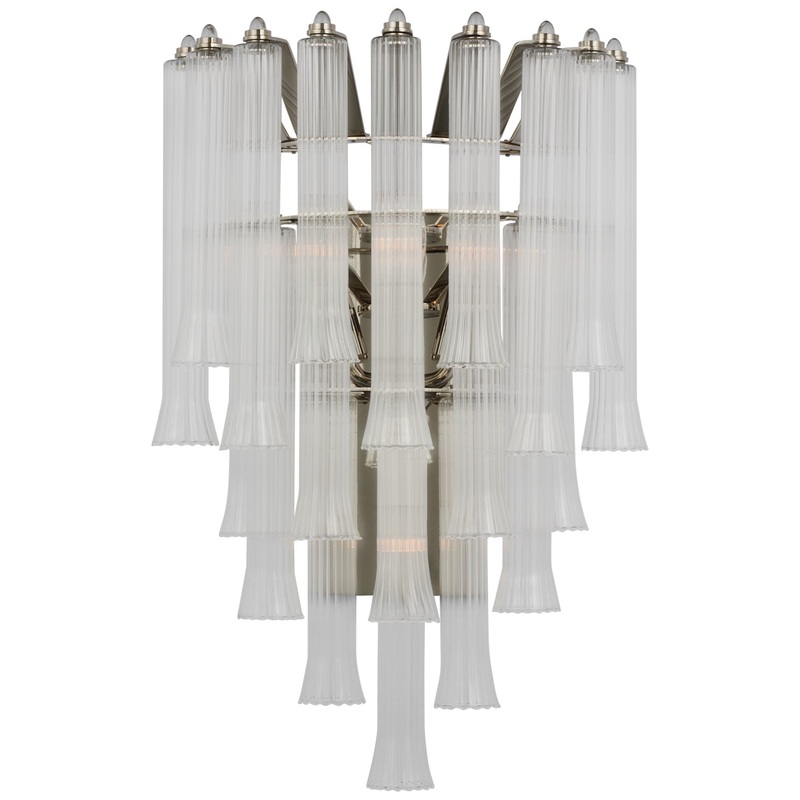 LED Wall Sconce from the Lorelei Collection in Polished Nickel Finish by Visual Comfort Signature