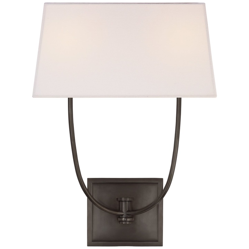 Two Light Wall Sconce from the Venini Collection in Bronze Finish by Visual Comfort Signature