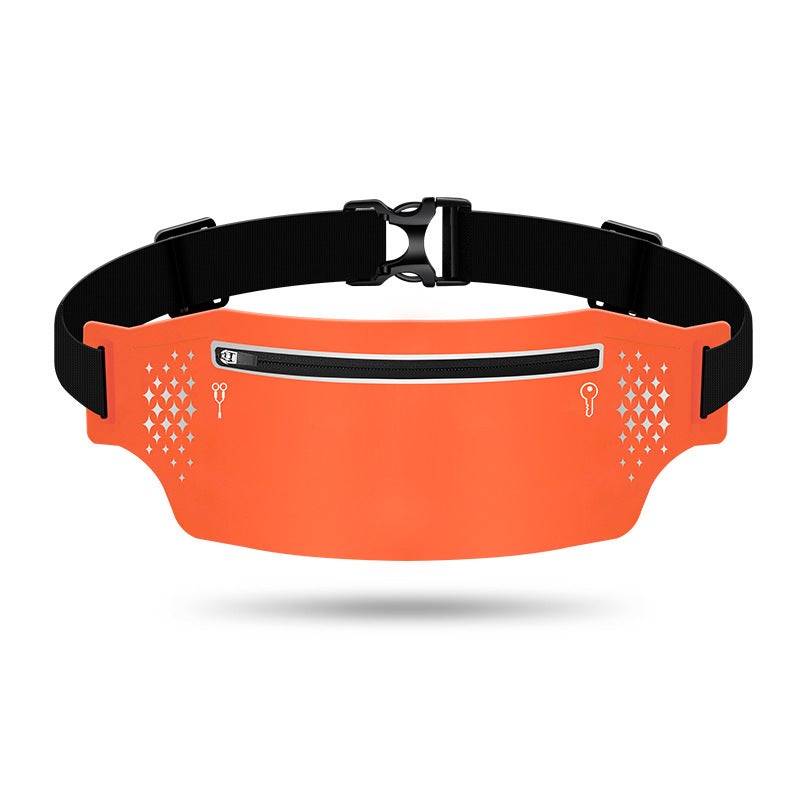 2 Pcs Orange Lightweight Women’s Running Waist Bag – Splash-Proof Fitness Belt with Stretchable Phone Storage