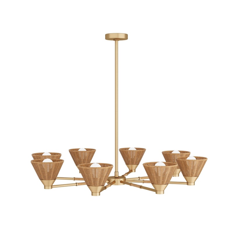 Arteriors DMC09 Ventura Eight Light Chandelier Natural (Discontinued)