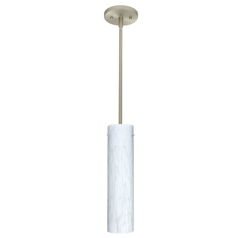 Besa 1TT-722419-SN Stilo One Light Pendant Satin Nickel