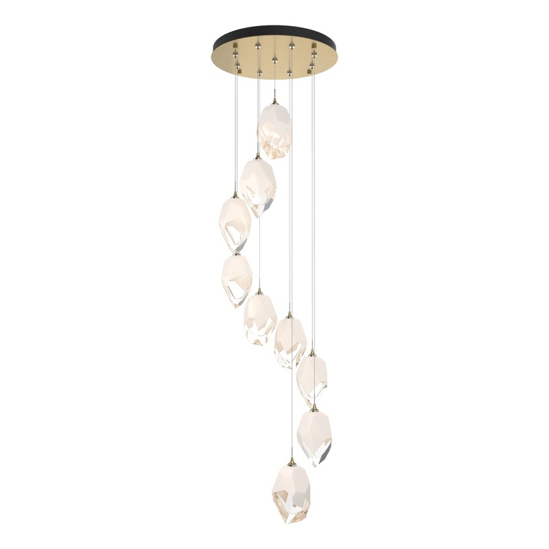Chrysalis 9-Light Large Crystal Pendant Modern Brass White Crystal (WP)