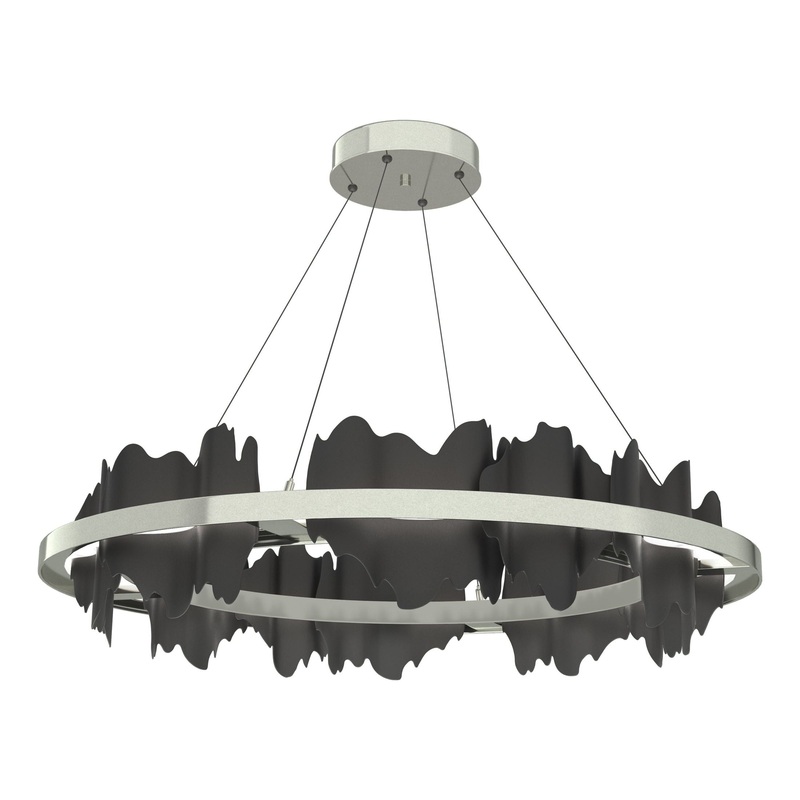 Hildene Circular LED Pendant Sterling Black