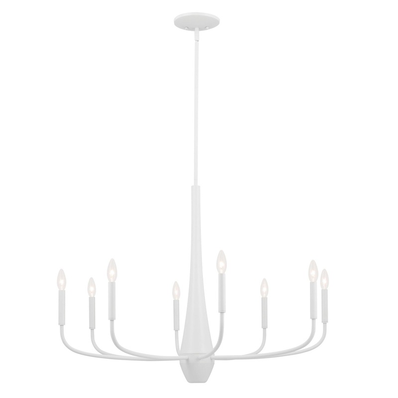 Kichler 52526WH Eight Light Chandelier, White