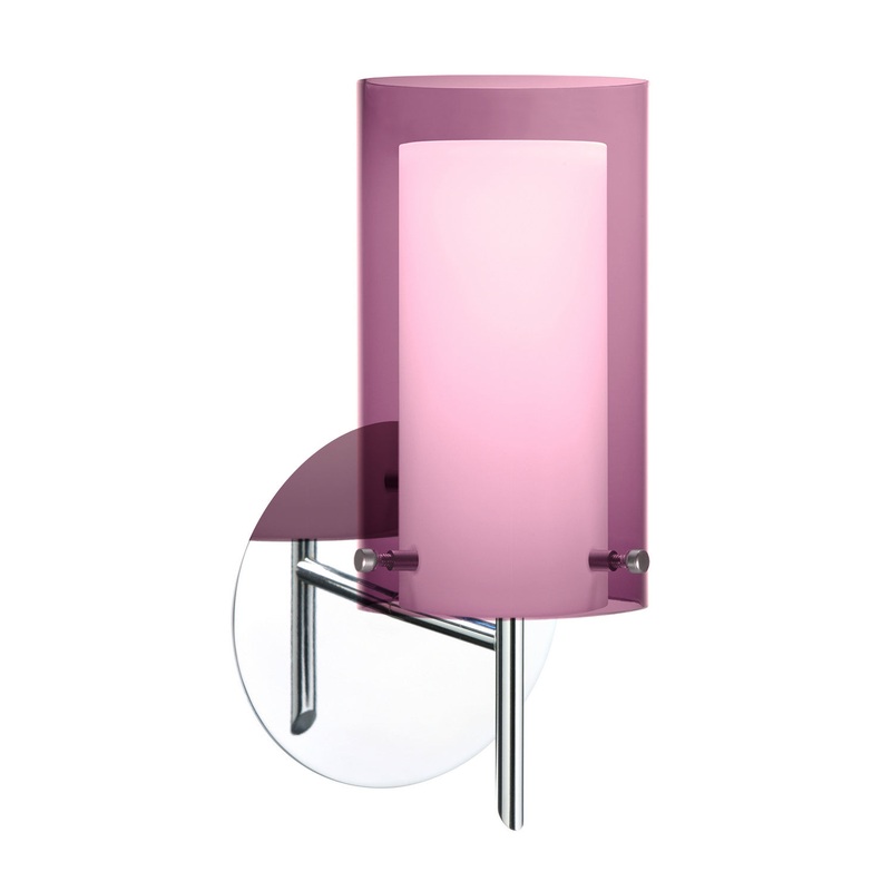 One Light Wall Sconce from the Pahu Collection in Chrome Finish by Besa