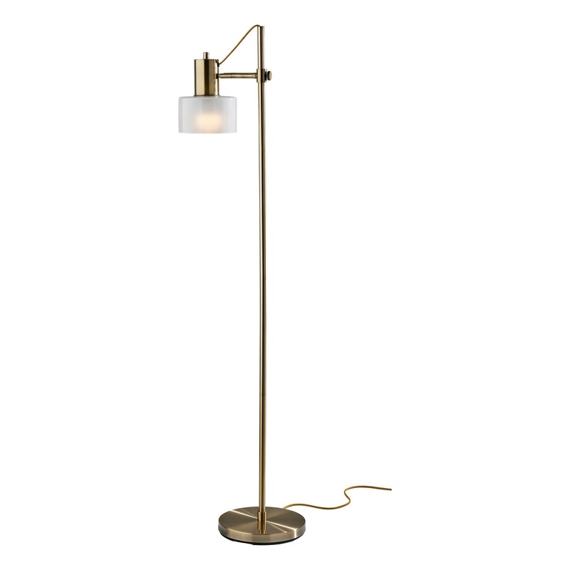 Rhodes Floor Lamp Antique Brass