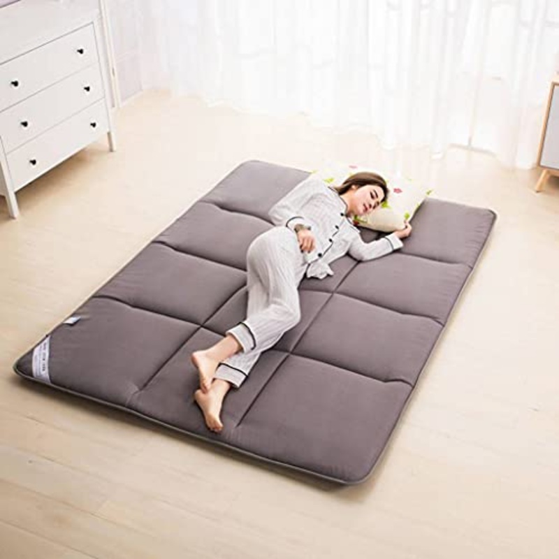 SINKITA Magro Japanese Tatami Futon,Collassabile Portatile Arrotolato Supporto. Materasso Futon Fondazione Antibatterico Campeggio Topper Letto Topper per Letto-B-180x200cm(71x79inch)