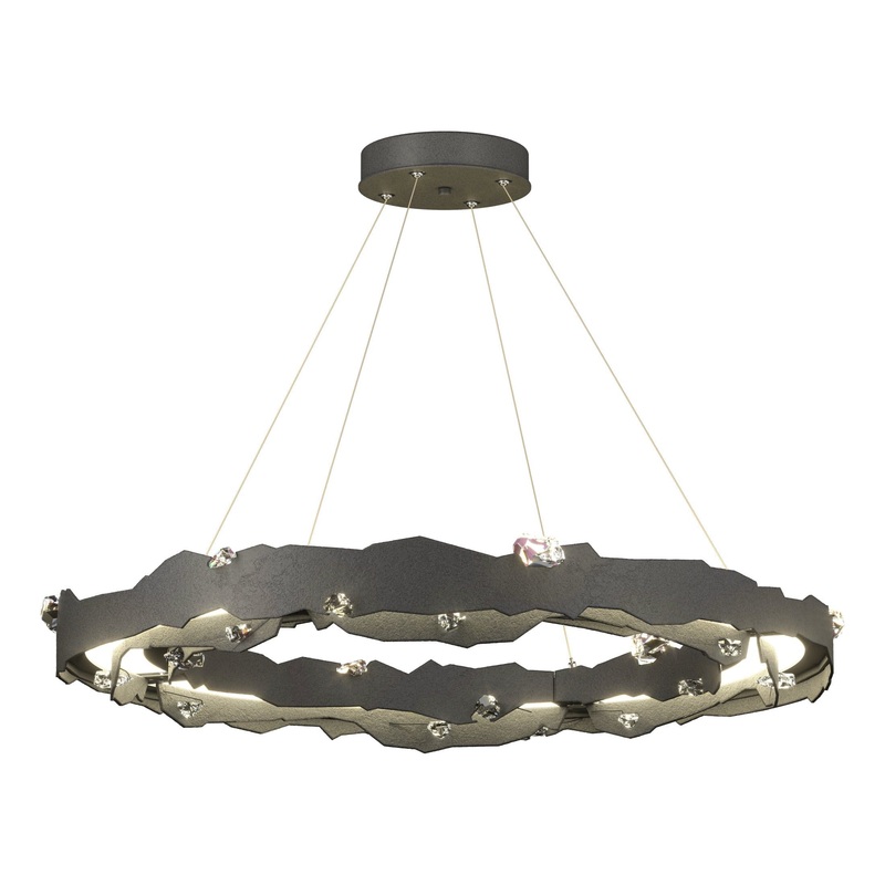 Trove LED Circular Pendant Natural Iron