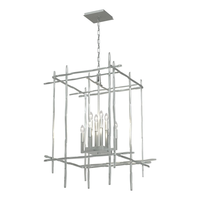 Tura 8-Light Large Chandelier Vintage Platinum