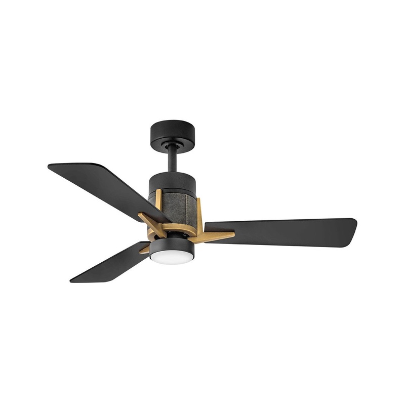 42″ LED Smart Fan from the Atticus Collection in Matte Black Finish by Hinkley
