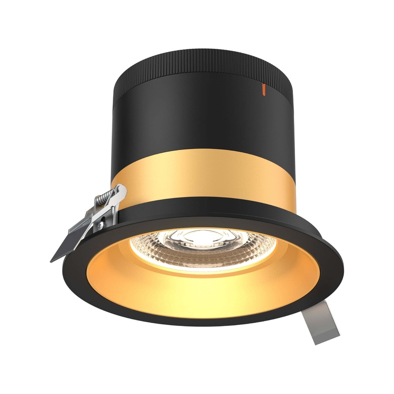 6″ Modular Downlight Gold with Black Trim 35 Degrees Regressed