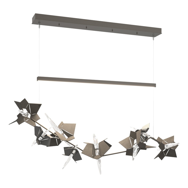 Belladonna LED Pendant Dark Smoke Natural Iron