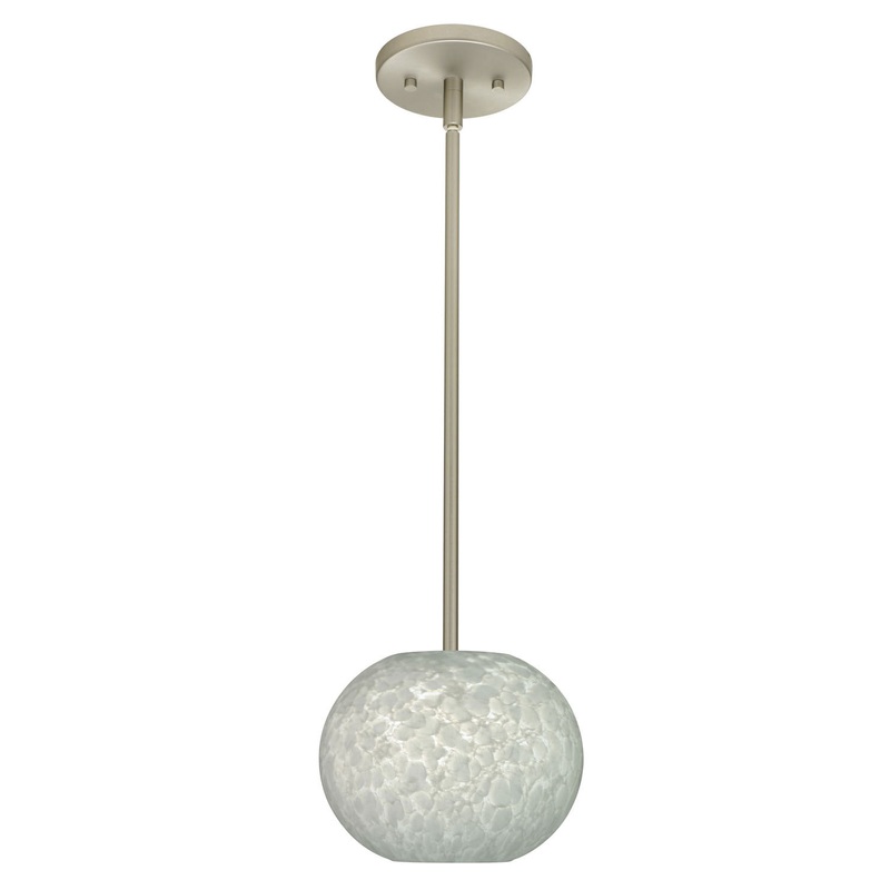 Besa 1TT-477619-SN Luna One Light Pendant Satin Nickel