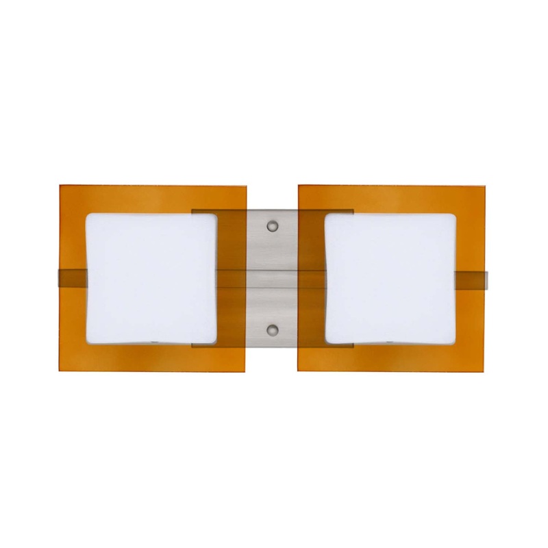 Besa 2WS-7735TG-SN Alex Two Light Wall Sconce Satin Nickel