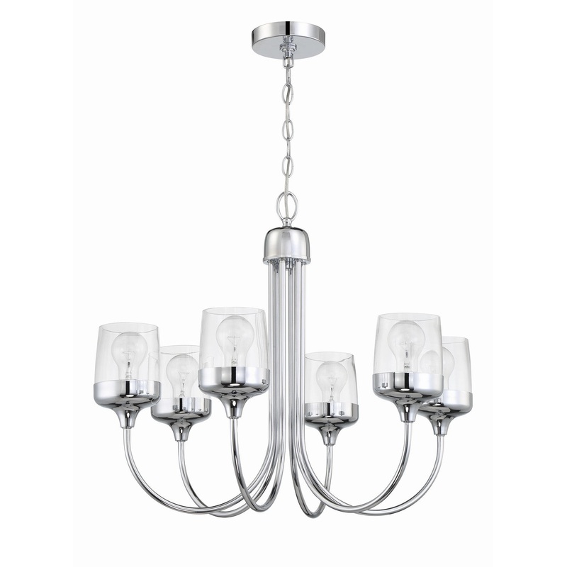 Craftmade 58126-CH Wrenn Six Light Chandelier Chrome