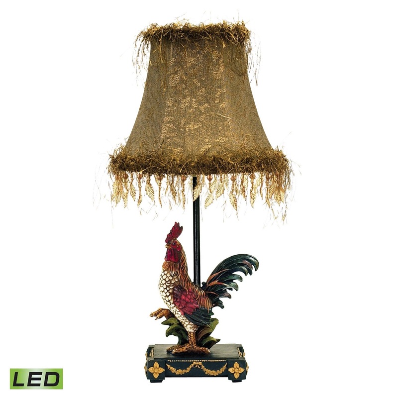 ELK Home 7-208-LED Petite Rooster LED Table Lamp Multicolor