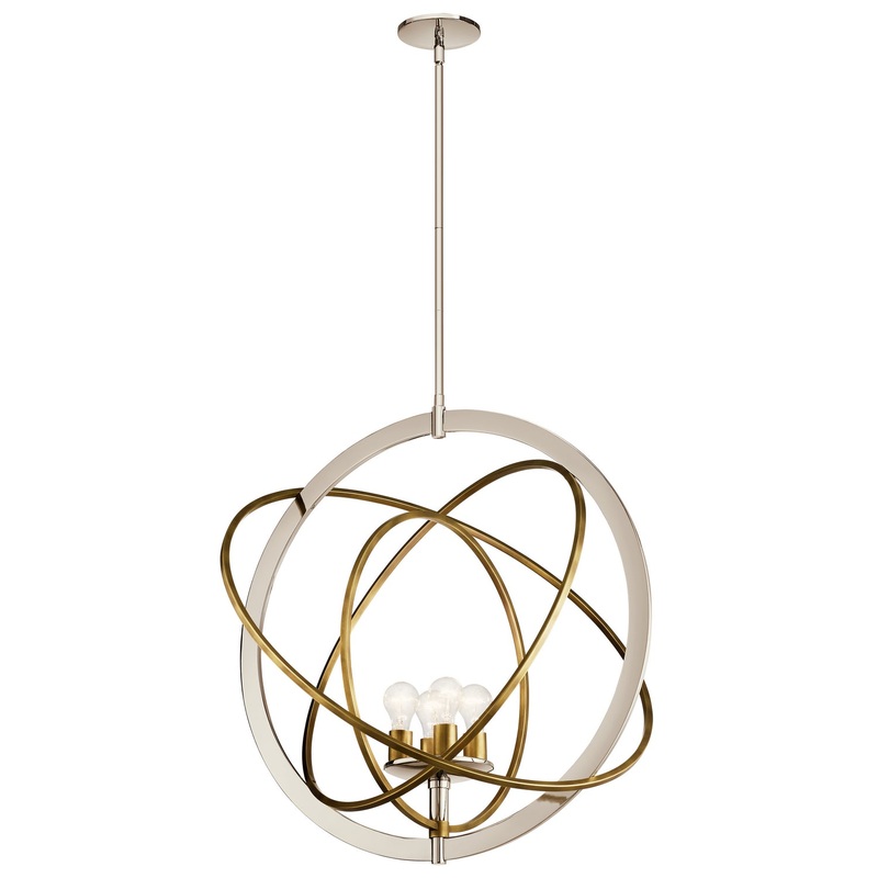 Four Light Pendant from the Ibis Collection in Polished Nickel Finish by Kichler