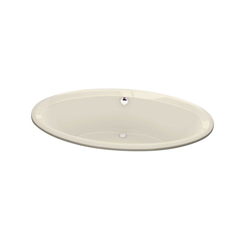 MAAX 100028-097-004 Tympani 72 x 42 Acrylic Drop-in Center Drain Combined Whirlpool & Aeroeffect Bathtub in Bone