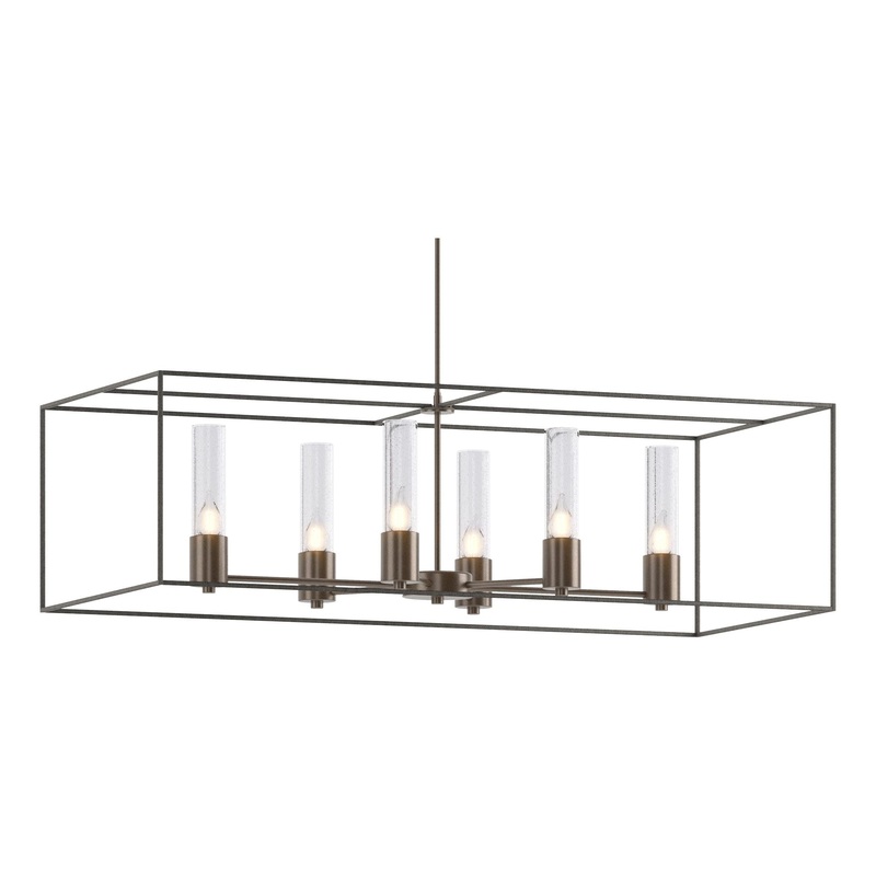 Portico Pendant Bronze Natural Iron Seeded Clear Glass (II)