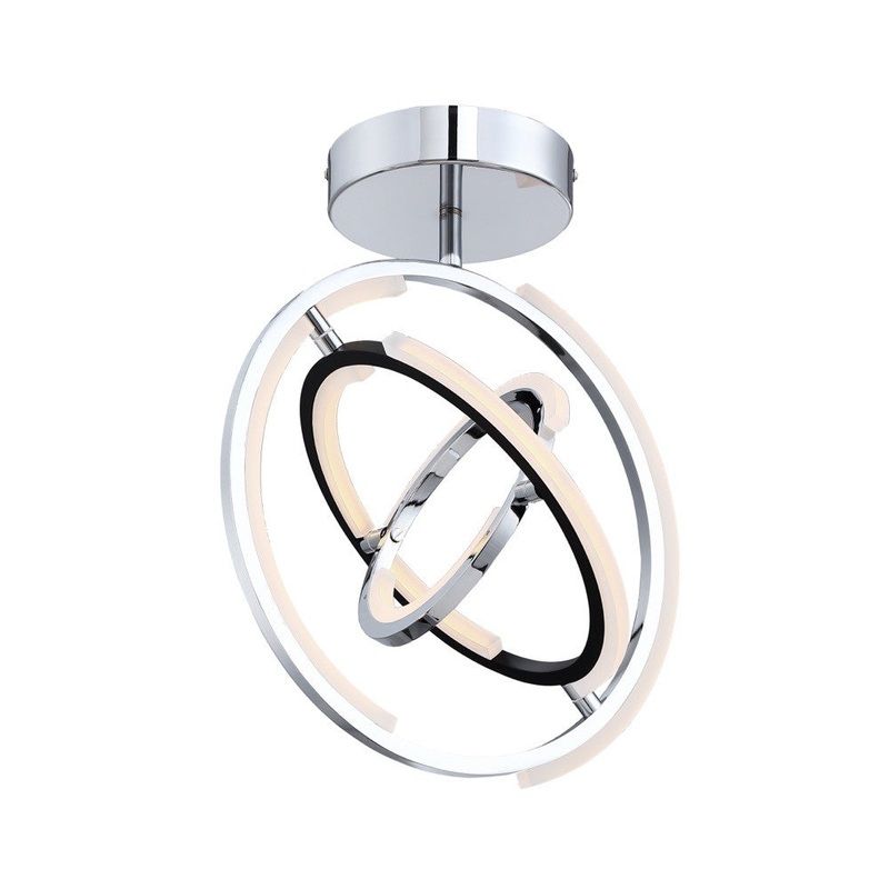 Trilogy Semi-Flush Mount Light – Polished Nickel