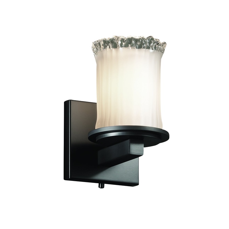 Wall Sconce from the Veneto Luce Collection in Matte Black Finish by Justice Designs
