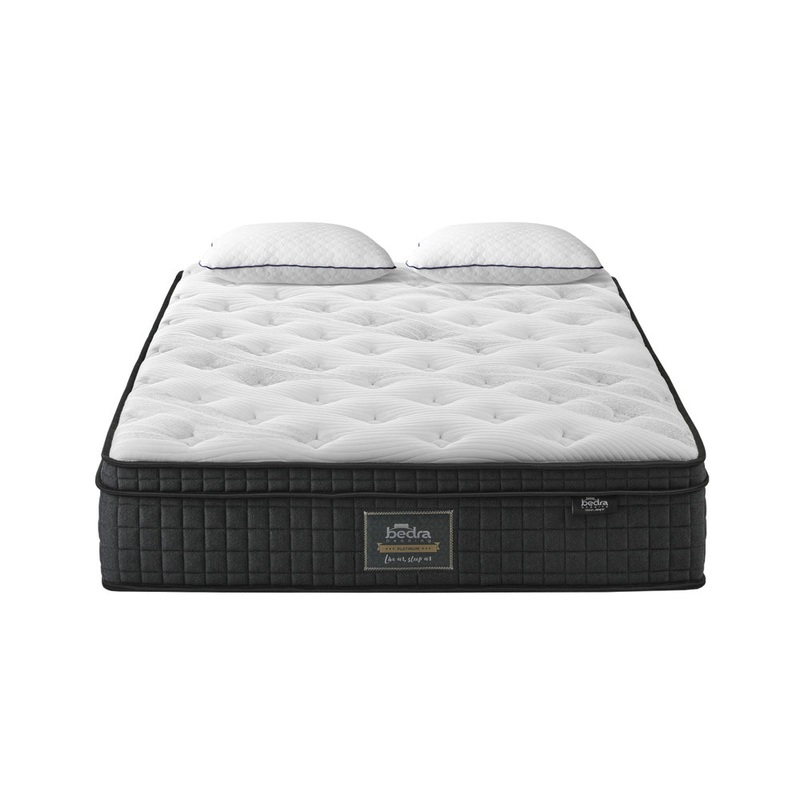 Bedra Queen Mattress Cool Gel Foam Pocket Spring 34CM with Pillows