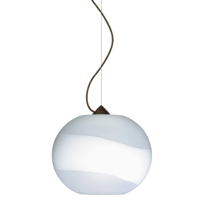 Besa 1KX-477699-BR Luna One Light Pendant Bronze