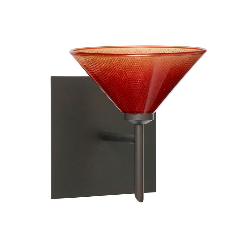 Besa 1SW-117691-BR-SQ Kona One Light Wall Sconce Bronze