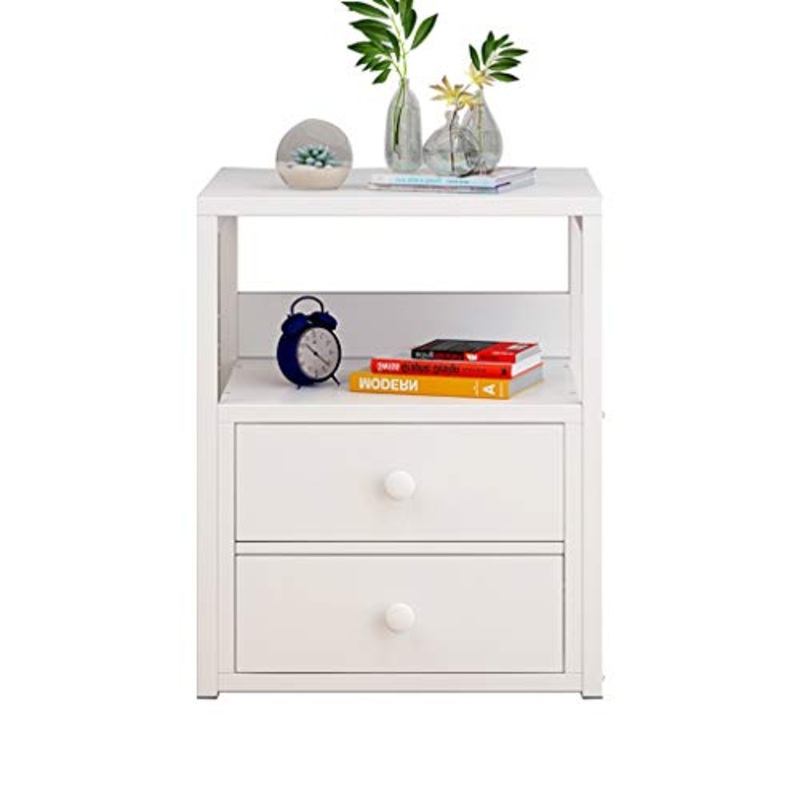 Comodino Moderno Minimalista Mini Armadietto Camera da Letto Nordico Moderno Piccolo Armadietto Cuscinetto 300KG-50x35x40cm FANJIANI
