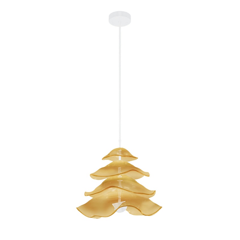 Embark 20″W Round Pendant White/Amber