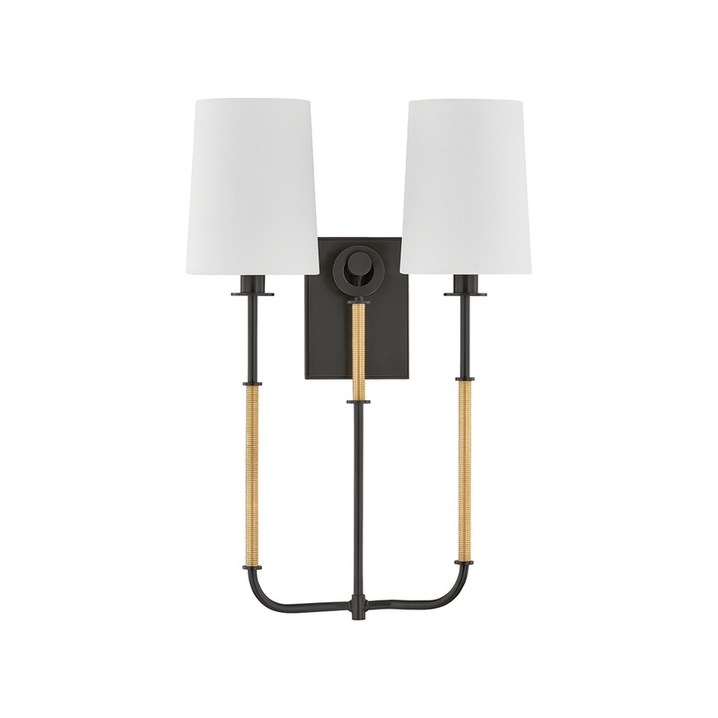 Glenmont 2-Light Wall Sconce Aged Brass/Distressed Bronze