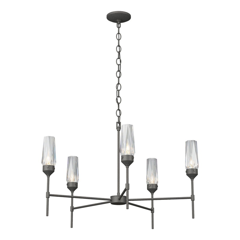 Luma 5-Arm Chandelier Natural Iron