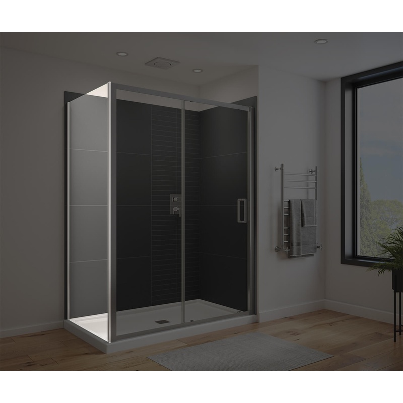 MAAX 135240-900-084-000 Connect Pro Return Panel for 36 in. Base with Clear glass in Chrome