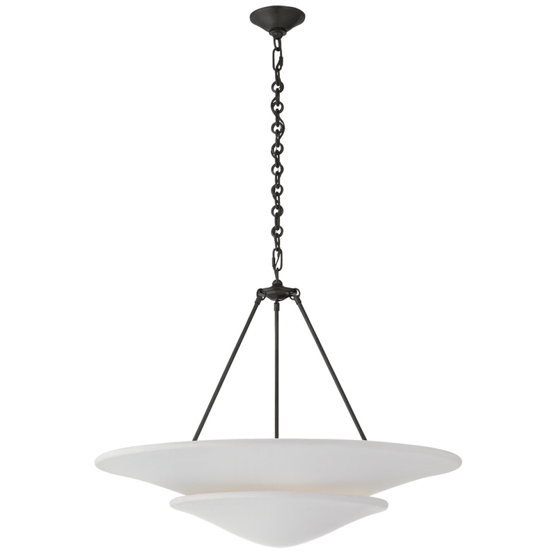 Six Light Chandelier from the Mollino Collection in Bronze Finish by Visual Comfort Signature
