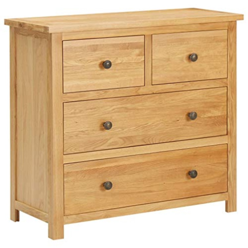 Tidyard Credenza Moderna in Legno di Rovere con Cassetti,Armadietto Moderno con Cassetti,Credenza Soggiorno,Credenza Sala da Pranzo,Credenza con Cassetti,Credenza Cucina Moderna 80x35x75 cm
