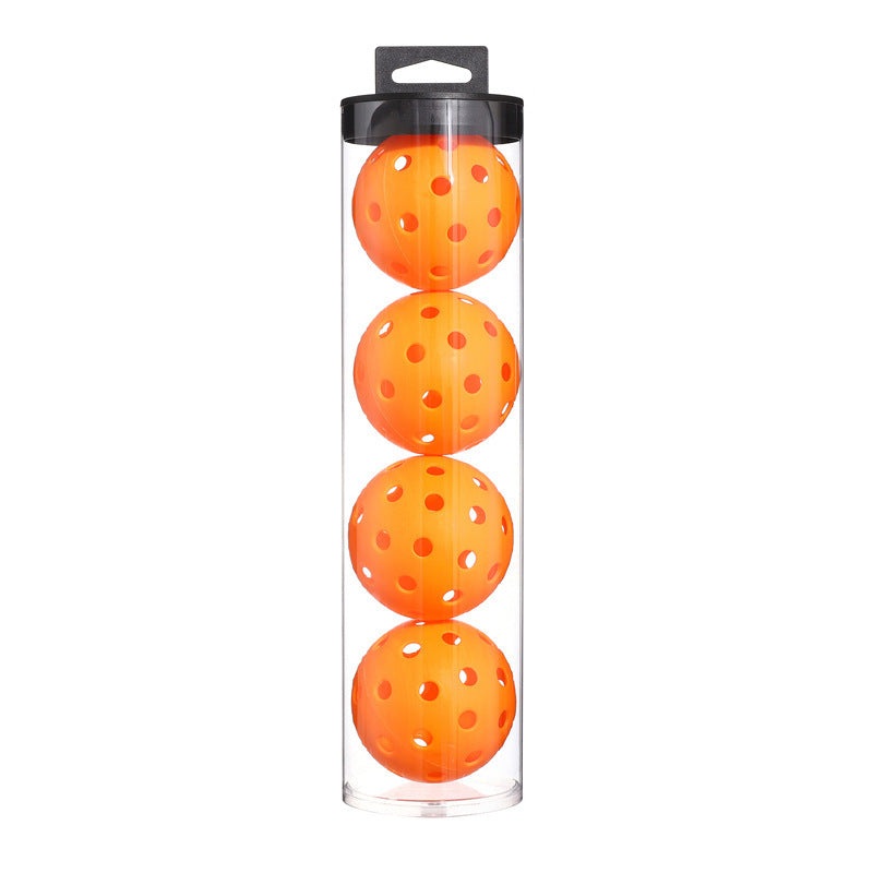 2 Tubes Orange Outdoor Pickleball Balls 4-Pack – Durable 40-Hole Design with Carry Tube(8 balls in total)