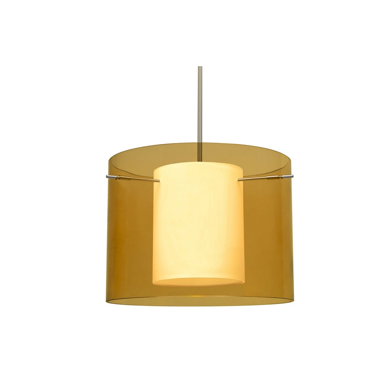 Besa 1TT-G00707-SN Pahu One Light Pendant Satin Nickel