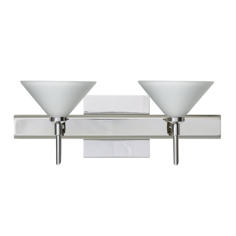 Besa 2SW-117607-CR-SQ Kona Two Light Wall Sconce Chrome (Discontinued)