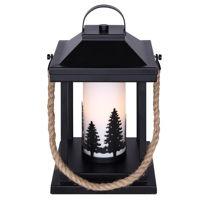 Collie 1-Light Table Lamp Matte Black and Rope