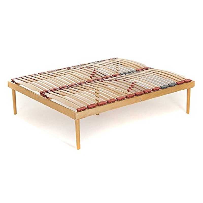 Dormiland – Rete in Legno di FAGGIO con DOGHE Ammortizzate E BASCULANTI Dotata di REGOLATORI di RIGIDIT Zona Lombare – Misura Rete 180×200 per Letto Materasso King Size