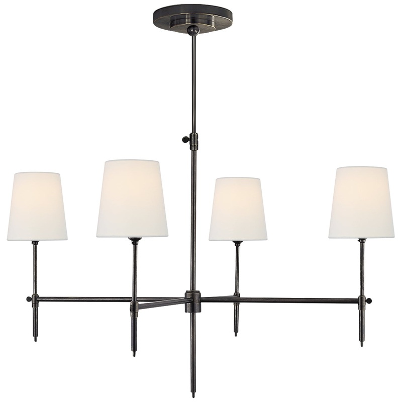 Four Light Chandelier from the Bryant Collection in Bronze Finish by Visual Comfort Signature