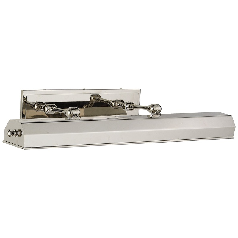 Four Light Picture Light from the Dorchester Picture Light Collection in Polished Nickel Finish by Visual Comfort Signature