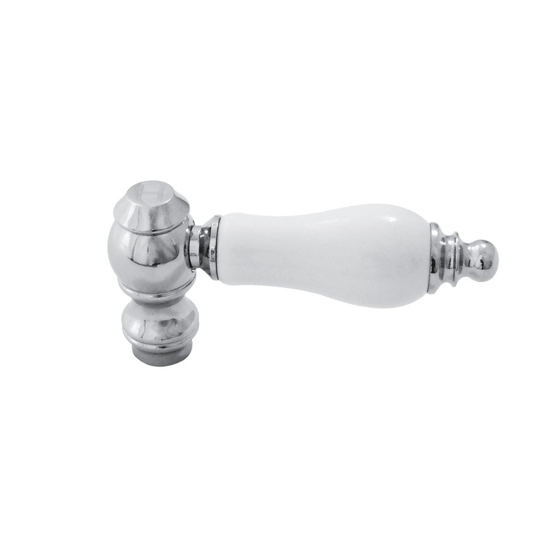 KSH3221PLH Hot Porcelain Lever Handle, Polished Chrome