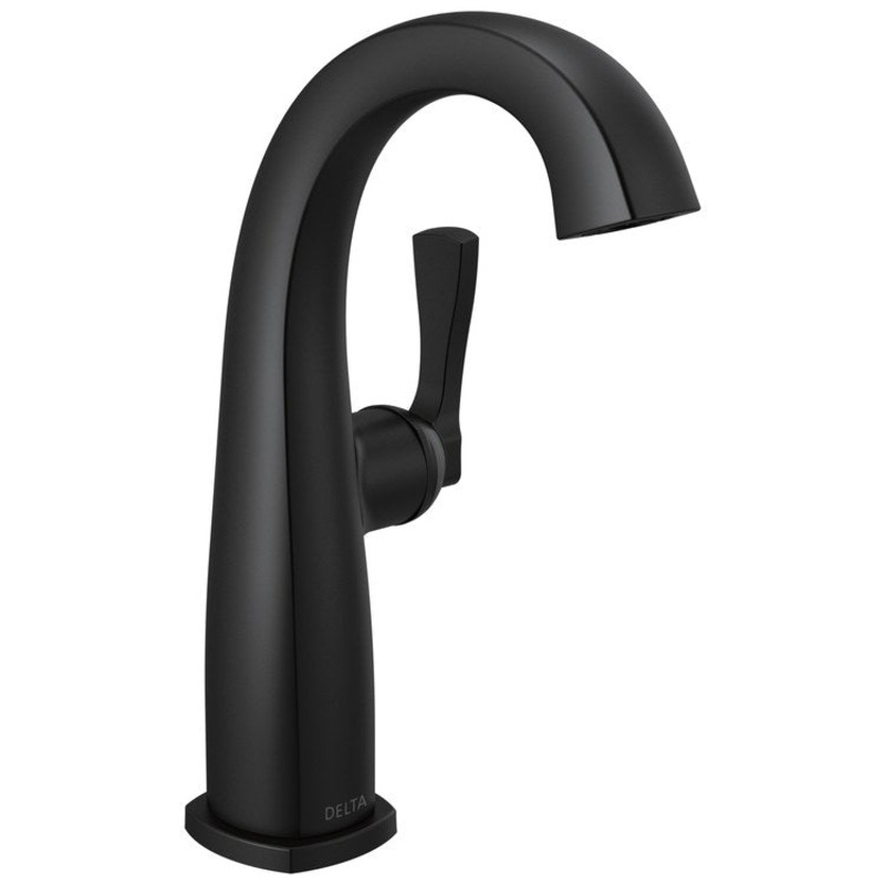 Lavatory Faucet Stryke 1 Lever ADA WaterSense/CALGreen Matte Black 1.2 Gallons per Minute Deck Mount Less Drain 1 Hole