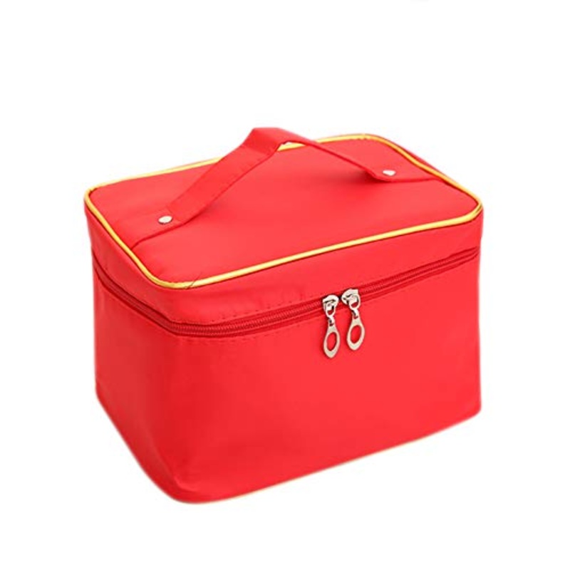 TREESTAR Creativo Sacco Di Lavaggio Borsa Da Viaggio Impermeabile Custodia Di Grande Capacit Caso Cosmetico Borsa Cosmetica per Il Lavaggio Portatile Con Gancio per Uomini Donne Che Viaggiano (rosso)