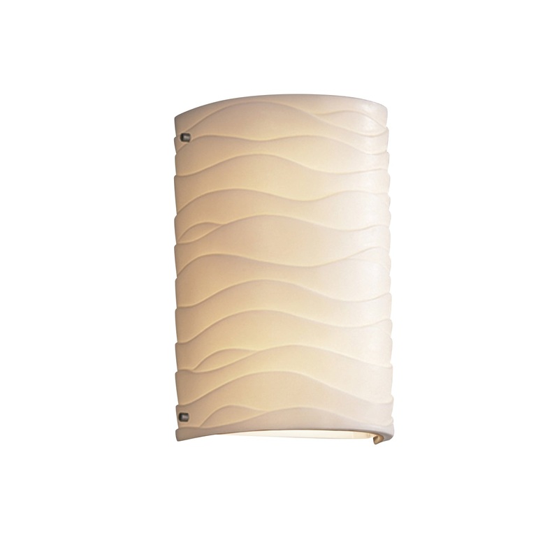 Wall Sconce from the Porcelina Collection in Brushed Nickel Finish by Justice Designs