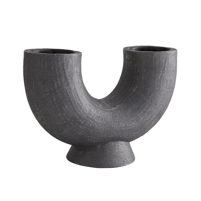 Arteriors 5575 Damien Sculpture Matte Charcoal