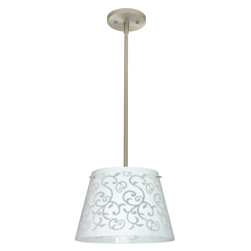 Besa 1TT-4393WD-LED-SN Amelia One Light Pendant Satin Nickel (Discontinued)