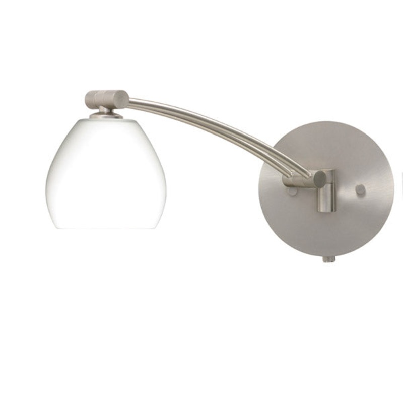 Besa 1WW-560507-SN Tay Tay One Light Swing Arm Wall Sconce Satin Nickel (Discontinued)